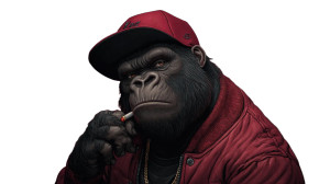 Gorilla Vibe Vinyl Car Decal Sticker – Waterproof & UV-Resistant 8"
