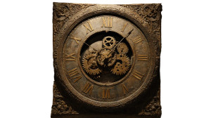 Ancient Wall Clock Vinyl Car Decal Sticker – Waterproof & UV-Resistant 8"