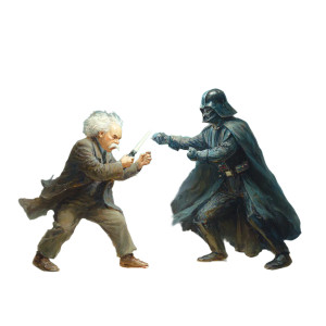 Einstein Vs Vader V2 Vinyl Car Decal Sticker – Waterproof & UV-Resistant 8"