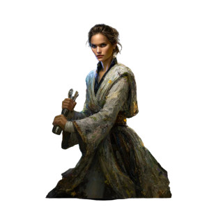 Jedi Portrait V4 Vinyl Car Decal Sticker – Waterproof & UV-Resistant 8"