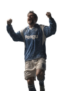 Celebrating Soccer Player V4 Vinyl Car Decal Sticker – Waterproof & UV-Resistant 8"