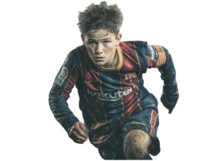 Young Soccer Player V4 Vinyl Car Decal Sticker – Waterproof & UV-Resistant 8"