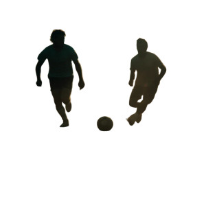 Soccer Players Action Vinyl Car Decal Sticker – Waterproof & UV-Resistant 8"