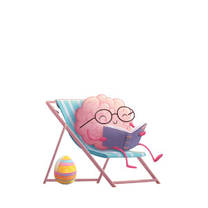 Cartoon Brain Relaxing Vinyl Car Decal Sticker – Waterproof & UV-Resistant 8"