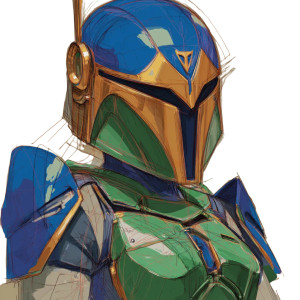 Female Mandalorian Vinyl Car Decal Sticker – Waterproof & UV-Resistant 8"