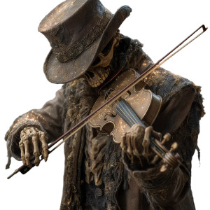 Bone Violinist Vinyl Car Decal Sticker – Waterproof & UV-Resistant 8"