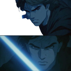 Anakin With Lightsaber Vinyl Car Decal Sticker – Waterproof & UV-Resistant 8"