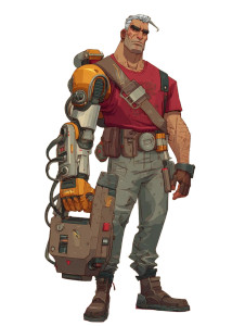 Space Mercenary Vinyl Car Decal Sticker – Waterproof & UV-Resistant 8"