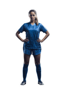 Female Soccer Player Vinyl Car Decal Sticker – Waterproof & UV-Resistant 8"