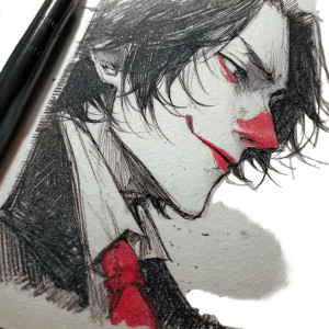 Anime Character Sketch V3 Vinyl Car Decal Sticker – Waterproof & UV-Resistant 8"