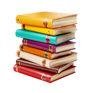 Stack Of Books V2 Vinyl Car Decal Sticker – Waterproof & UV-Resistant 8"