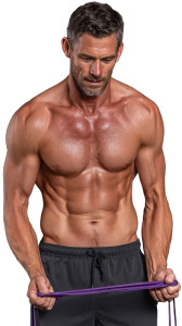 Muscled Man Working Out Vinyl Car Decal Sticker – Waterproof & UV-Resistant 8"