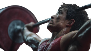 Asian Athlete Lifting Vinyl Car Decal Sticker – Waterproof & UV-Resistant 8"