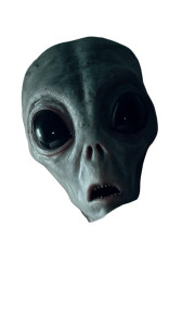 Terrified Grey Alien Vinyl Car Decal Sticker – Waterproof & UV-Resistant 8"