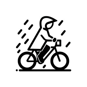 Rainy Bike Ride Vinyl Car Decal Sticker – Waterproof & UV-Resistant 8" Rainy Bike Ride Vinyl Car Decal Sticker – Waterproof & UV-Resistant 8"