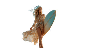 Blonde Surfer Woman V2 Vinyl Car Decal Sticker – Waterproof & UV-Resistant 8" Blonde Surfer Woman V2 Vinyl Car Decal Sticker – Waterproof & UV-Resistant 8"