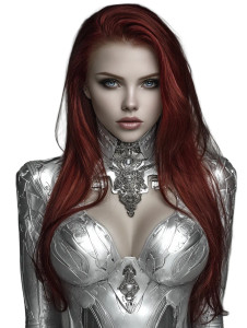 Futuristic Redhead Vinyl Car Decal Sticker – Waterproof & UV-Resistant 8" Futuristic Redhead Vinyl Car Decal Sticker – Waterproof & UV-Resistant 8"