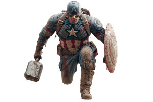 Captain America Mjolnir Vinyl Car Decal Sticker – Waterproof & UV-Resistant 8"