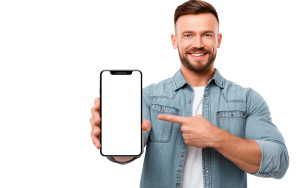 Happy Man With Smartphone Vinyl Car Decal Sticker – Waterproof & UV-Resistant 8" Happy Man With Smartphone Vinyl Car Decal Sticker – Waterproof & UV-Resistant 8"