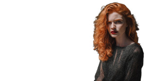 Redhead Model With Knightrider Vinyl Car Decal Sticker – Waterproof & UV-Resistant 8"