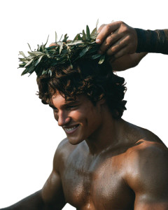 Victorious Greek Athlete Vinyl Car Decal Sticker – Waterproof & UV-Resistant 8"