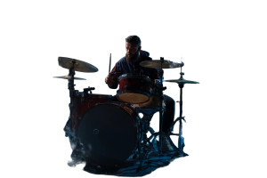 Bubble Drummer Vinyl Car Decal Sticker – Waterproof & UV-Resistant 8"