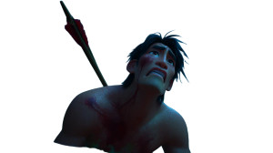 Arrow-Struck Man Vinyl Car Decal Sticker – Waterproof & UV-Resistant 8"