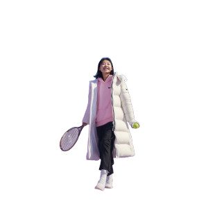 Purple Tennis Scene Vinyl Car Decal Sticker – Waterproof & UV-Resistant 8"