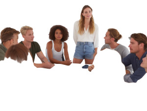 Team Strategy Meeting Vinyl Car Decal Sticker – Waterproof & UV-Resistant 8"