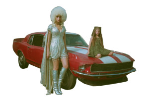 Blonde With Hot Rod Vinyl Car Decal Sticker – Waterproof & UV-Resistant 8"