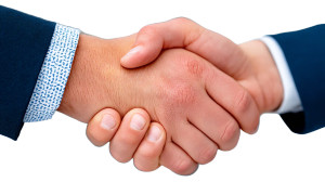 Confident Business Handshake Vinyl Car Decal Sticker – Waterproof & UV-Resistant 8"