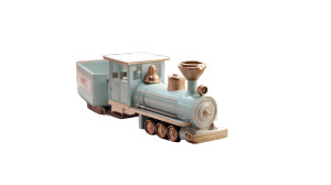 Vintage Toy Train Vinyl Car Decal Sticker – Waterproof & UV-Resistant 8"