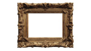 Ornate Baroque Frame Vinyl Car Decal Sticker – Waterproof & UV-Resistant 8"