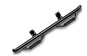 2021-2023 Ford Bronco Nerf Bar | W2W Series, 3 Inch Round Bent, Drop Down Steps, Gloss Black Coated
