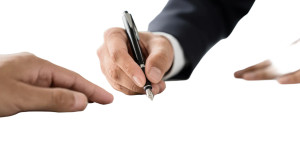 Contract Signing Vinyl Car Decal Sticker – Waterproof & UV-Resistant 8"