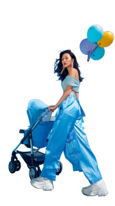 Fashionable Stroller Walk Vinyl Car Decal Sticker – Waterproof & UV-Resistant 8"