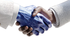 Diplomatic Handshake V4 Vinyl Car Decal Sticker – Waterproof & UV-Resistant 8"