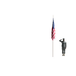 Saluting Soldier Shadow Vinyl Car Decal Sticker – Waterproof & UV-Resistant 8"