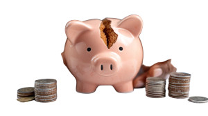 Broken Piggy Bank V4 Vinyl Car Decal Sticker – Waterproof & UV-Resistant 8"