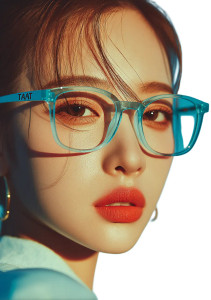 Fashionable Eyeglasses Model Vinyl Car Decal Sticker – Waterproof & UV-Resistant 8"