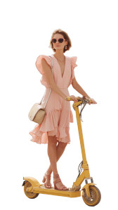 Girl On Scooter V2 Vinyl Car Decal Sticker – Waterproof & UV-Resistant 8"