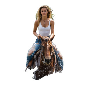 Woman Riding Swimming Horse Vinyl Car Decal Sticker – Waterproof & UV-Resistant 8" Woman Riding Swimming Horse Vinyl Car Decal Sticker – Waterproof & UV-Resistant 8"