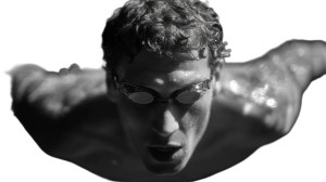 Intense Swimmer Close-Up Vinyl Car Decal Sticker – Waterproof & UV-Resistant 8"