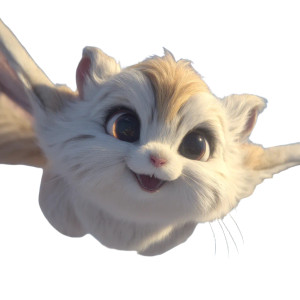 Happy Flying Squirrel Vinyl Car Decal Sticker – Waterproof & UV-Resistant 8"