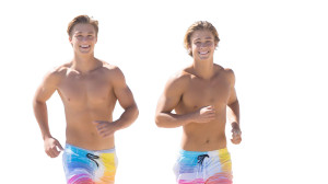 Beach Bodybuilders Run Vinyl Car Decal Sticker – Waterproof & UV-Resistant 8"