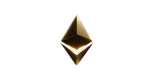 Golden Ethereum Logo Vinyl Car Decal Sticker – Waterproof & UV-Resistant 8"