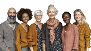 Diverse Group Gathering Vinyl Car Decal Sticker – Waterproof & UV-Resistant 8"