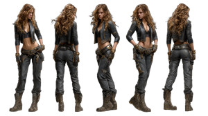 Futuristic Female Character V3 Vinyl Car Decal Sticker – Waterproof & UV-Resistant 8"