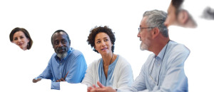 Hospital Professionals Discussing Vinyl Car Decal Sticker – Waterproof & UV-Resistant 8"