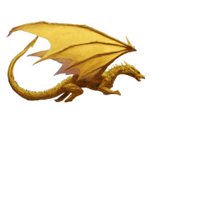 Golden Sunset Dragon Vinyl Car Decal Sticker – Waterproof & UV-Resistant 8"